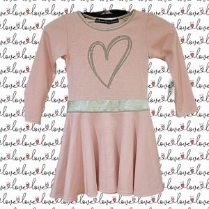 Pink Heart Kids Casual Dress